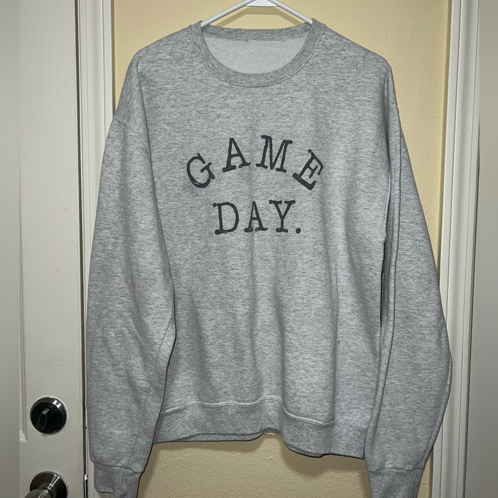 Gray Crewneck Sweatshirt - Game Day